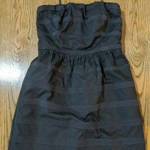 J.Crew Strapless Gray Ginny Rugby Lined Dress Sz 4